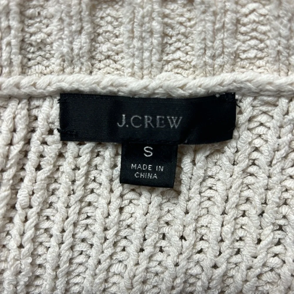 J. Crew cream knit sweater oversized small